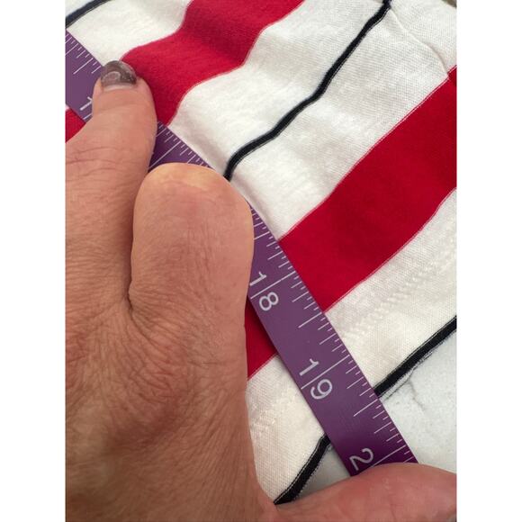 AllSaints Striped Sleeveless Tank Top in Red & White - Medium - Picture 7 of 7